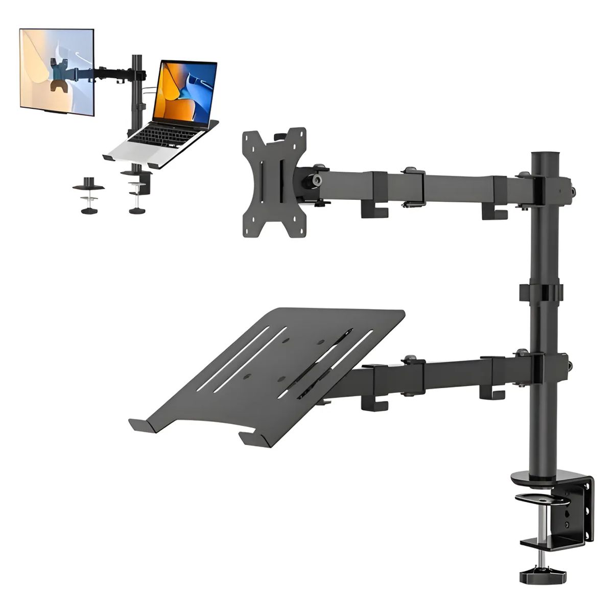 EVEREEN - Soporte Monitor Y Notebook Brazo Articulado Escritorio-
