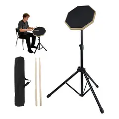 VERCI - Pad De Práctica Con Baquetas Y Atril Y Bolso