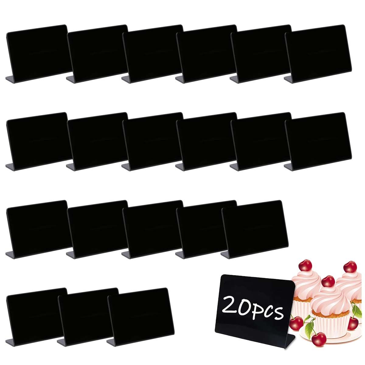 DEKANO - 40 Pizarra Borrable Mesa L+10 Letrero Tiza Líquida Plumones+2 paños de limpieza