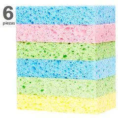 AILEDA - Esponja Para Cocina 6 Pzas/pqt Esponja Multicolor De varios colores