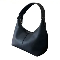 DANWEILE - Bolso de hombro de cuero PU suave para Mujer-Negro