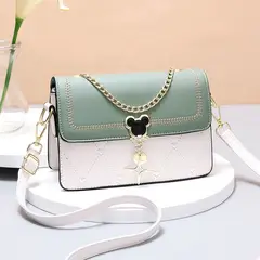 DANWEILE - Bolso bandolera de un solo hombro para mujer pequeño cuadrado-Verde