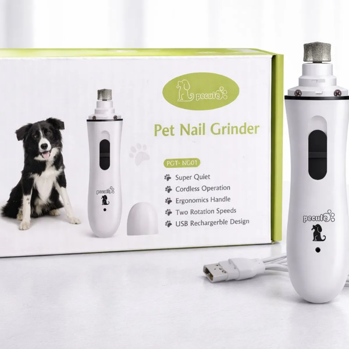 GENERICO - Cortador o lima de uñas eléctrica para mascotas