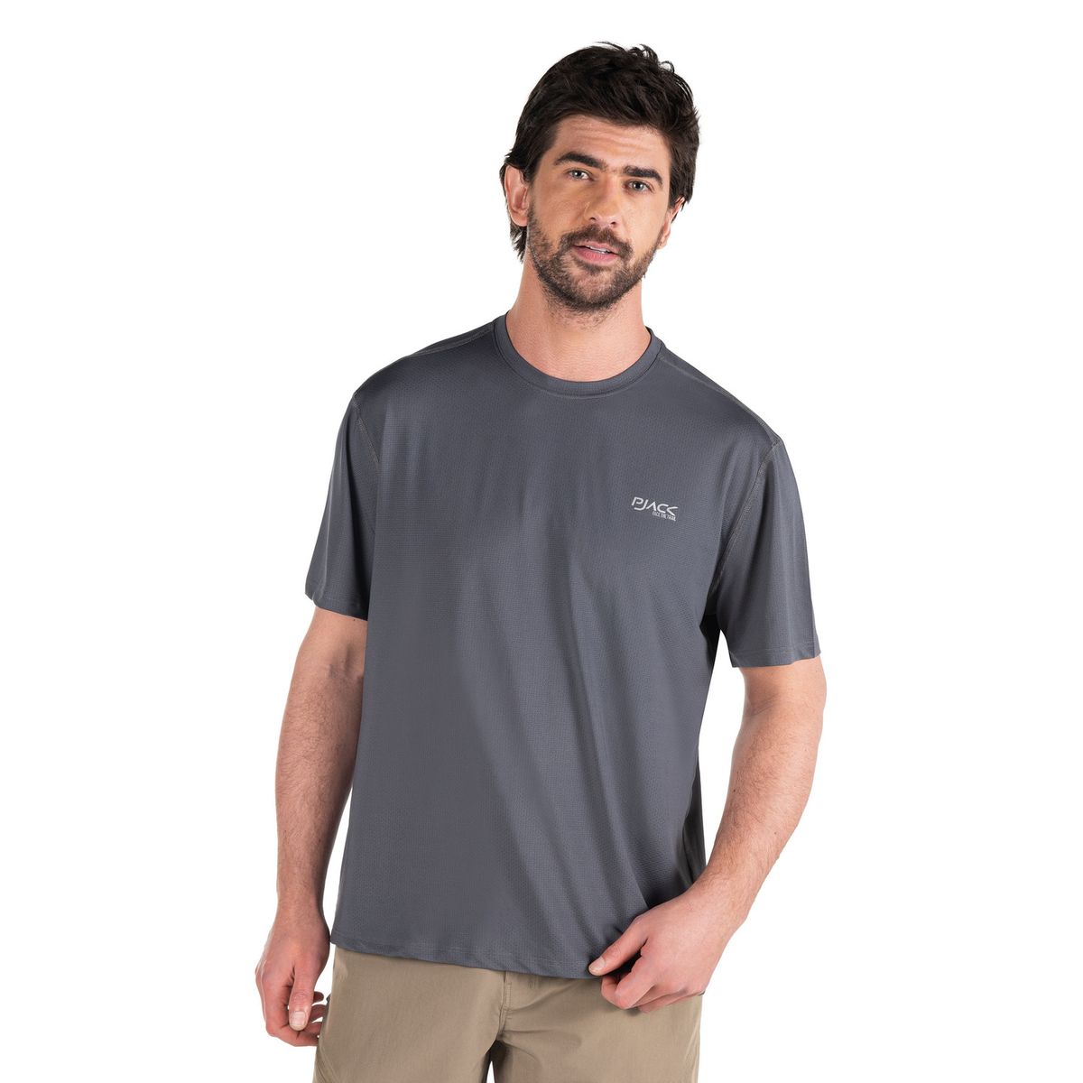 PJACK - Polera Hombre Deportivo Gris Pjack