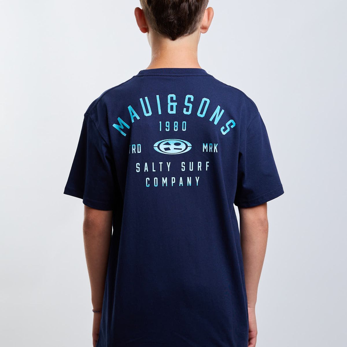 MAUI AND SONS - Polera MC Salty Surf Azul Infantil Maui And Sons