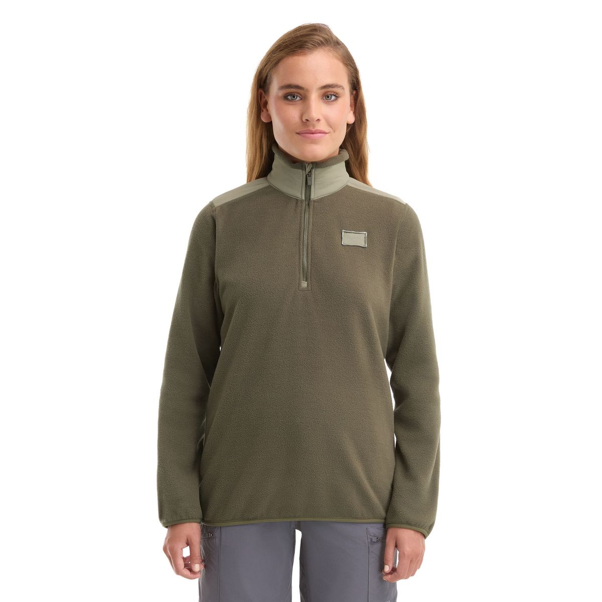 PANAMA JACK - Polerón Mujer Micropolar Liviano Verde Panama Jack