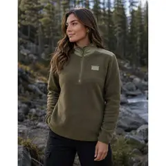 PANAMA JACK - Polerón Mujer Micropolar Liviano Verde