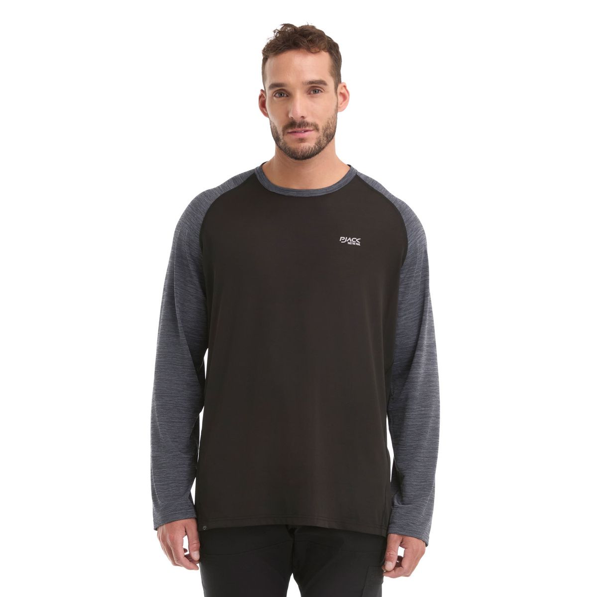 PANAMA JACK - Polera Hombre Manga Larga Dry Fit Negro Panama Jack