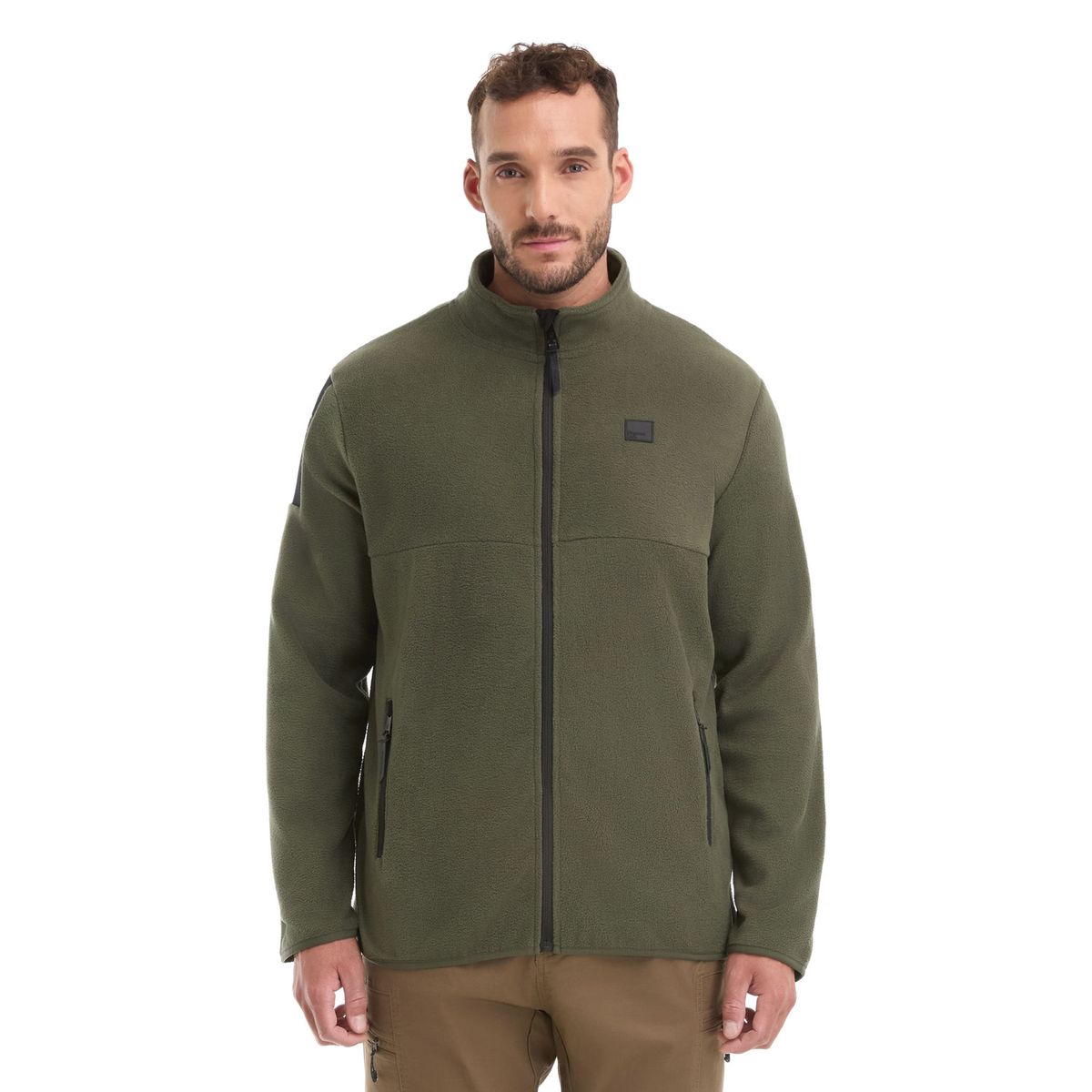 PANAMA JACK - Polerón Hombre Polar Fleece Full Zipper  Verde Panama Jack