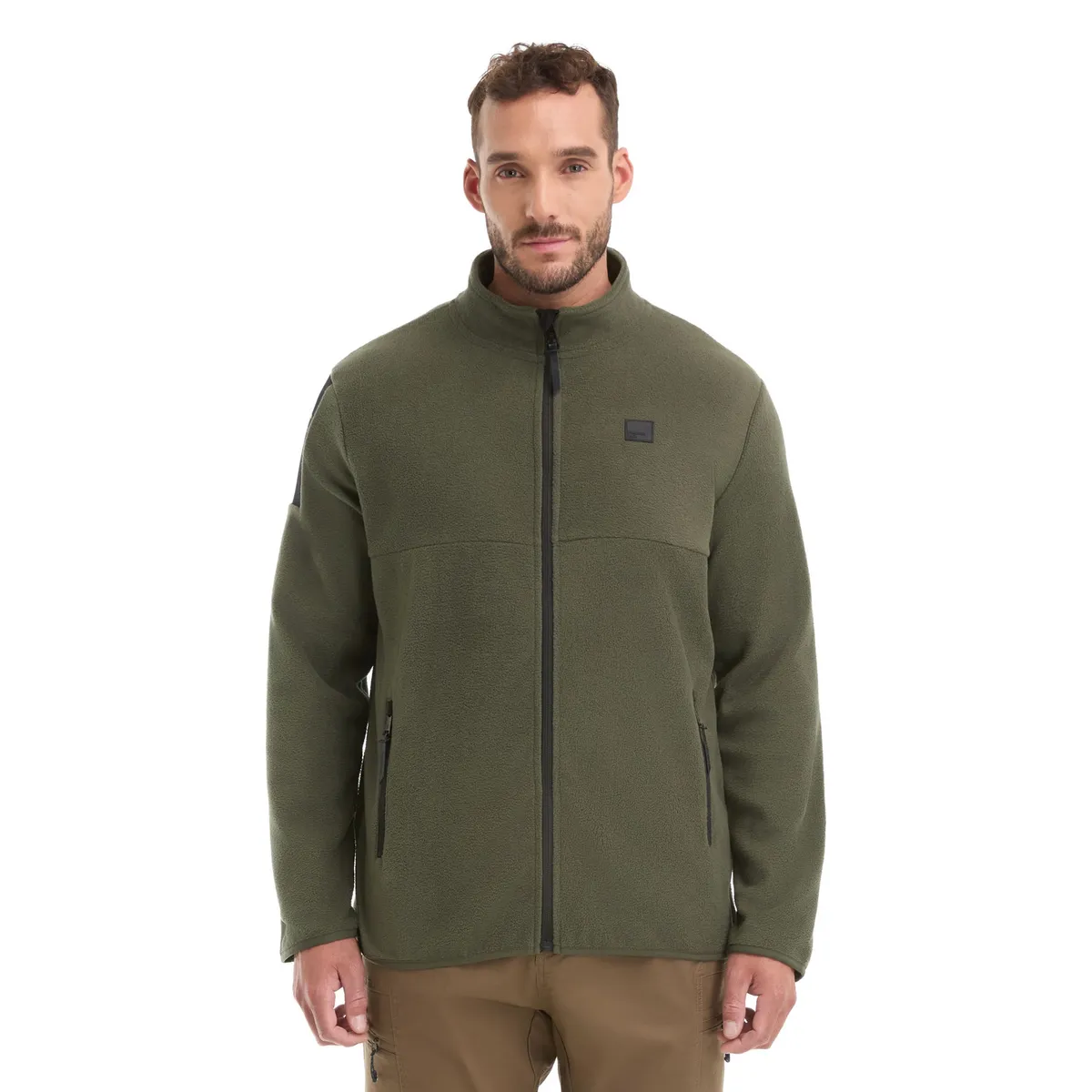 PANAMA JACK - Polerón Hombre Polar Fleece Full Zipper  Verde Panama Jack