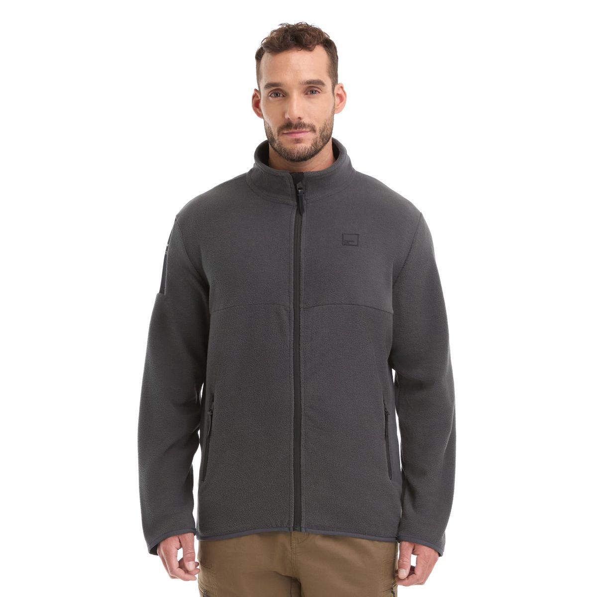 PANAMA JACK - Polerón Hombre Polar Fleece Full Zipper Gris Panama Jack