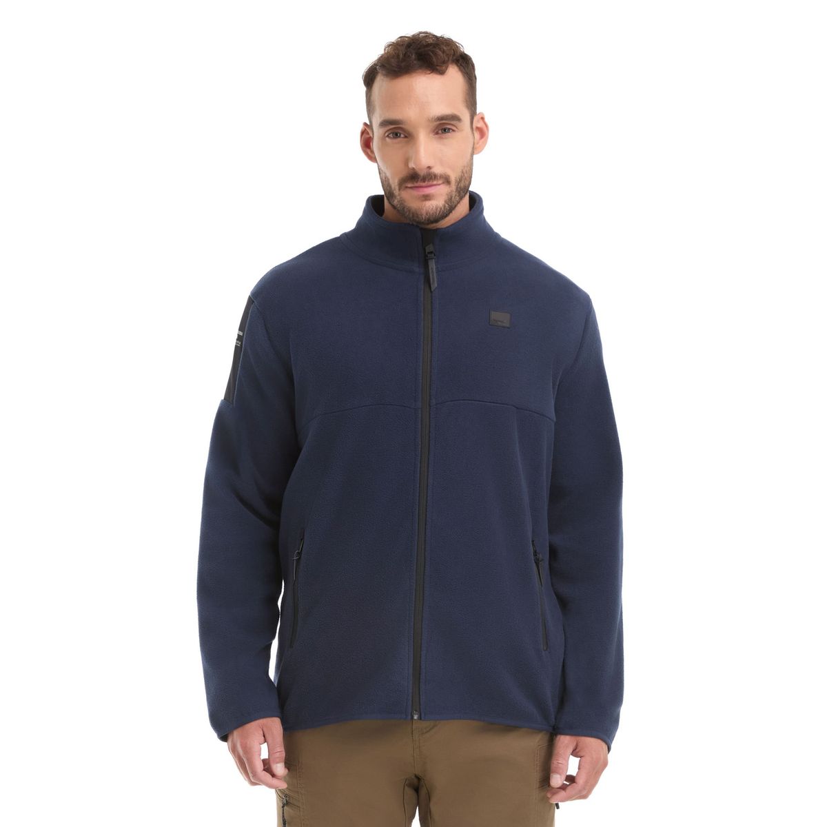 PANAMA JACK - Polerón Hombre Polar Fleece Full Zipper Azul Panama Jack