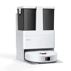 JONR - Robot aspiradora T5 Lite con base de secado y lavado de mopa 8000PA