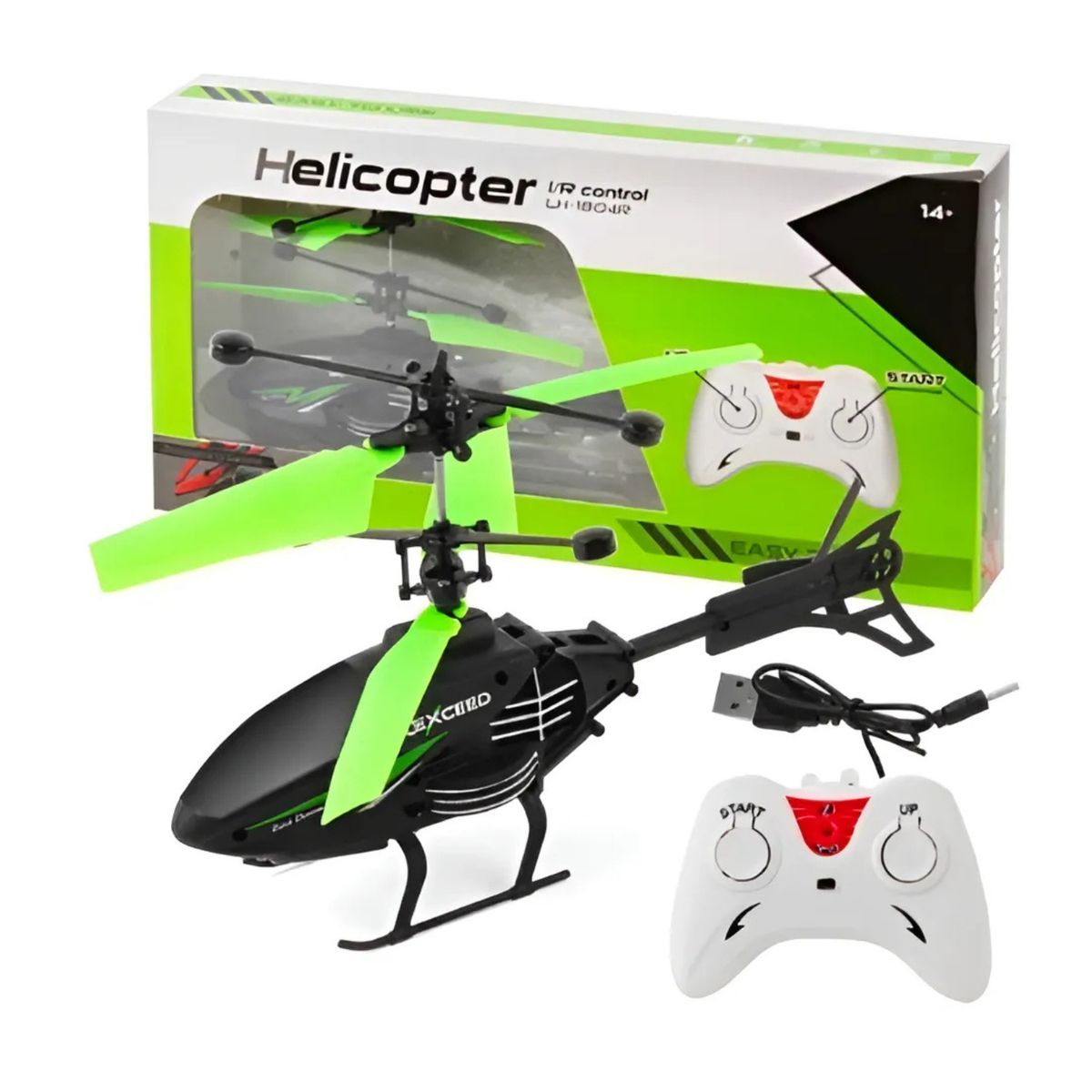 GENERICO - Helicóptero Volador Mini Dron Control Remoto Color Verde