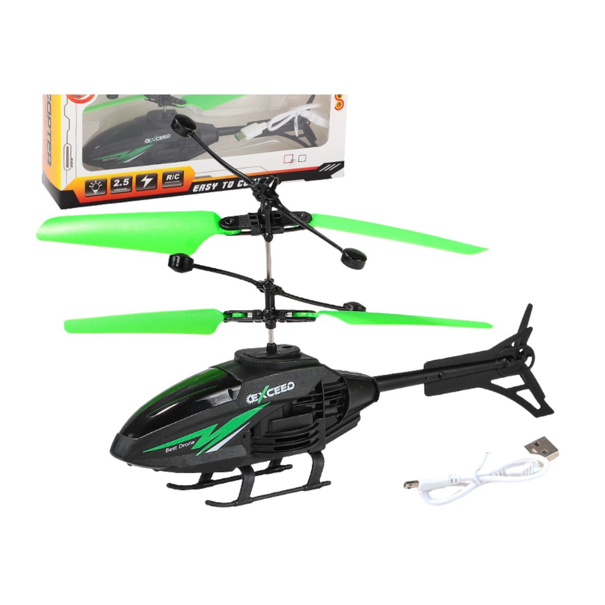 GENERICO - Helicóptero Volador Mini Dron Control Remoto Color Verde