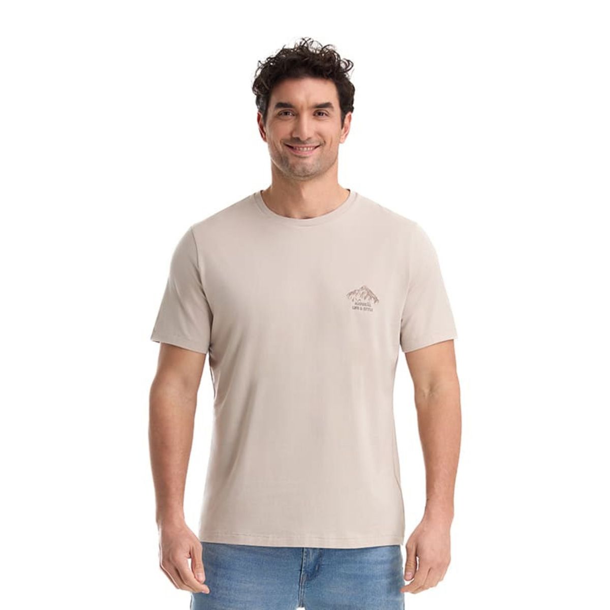 PANAMA JACK - Polera Hombre Casual Beige Panama Jack