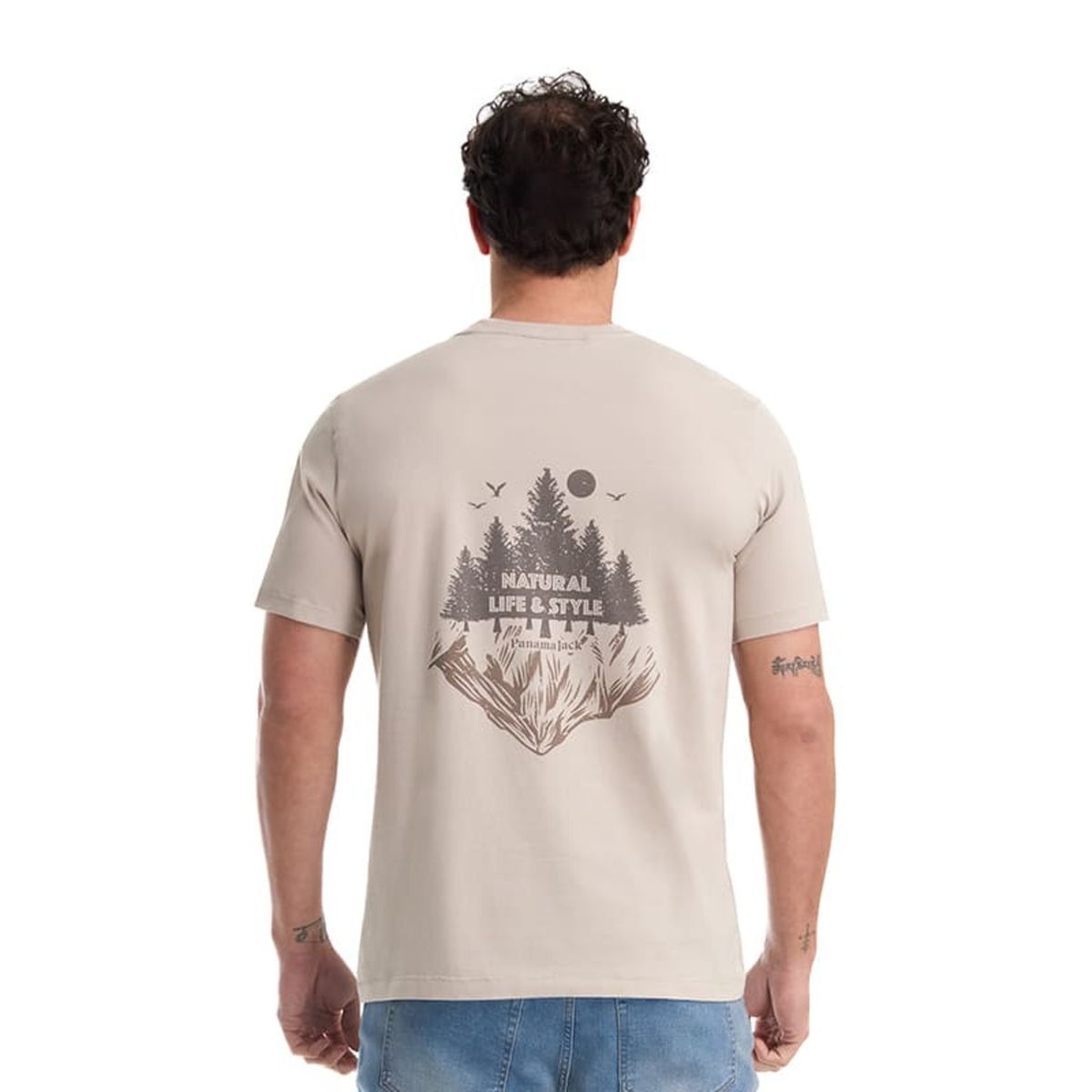 PANAMA JACK - Polera Hombre Casual Beige Panama Jack