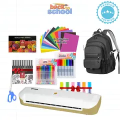 GENERICO - PAPELERIA ESCOLAR + MOCHILA + LAMINADORA A4 K2