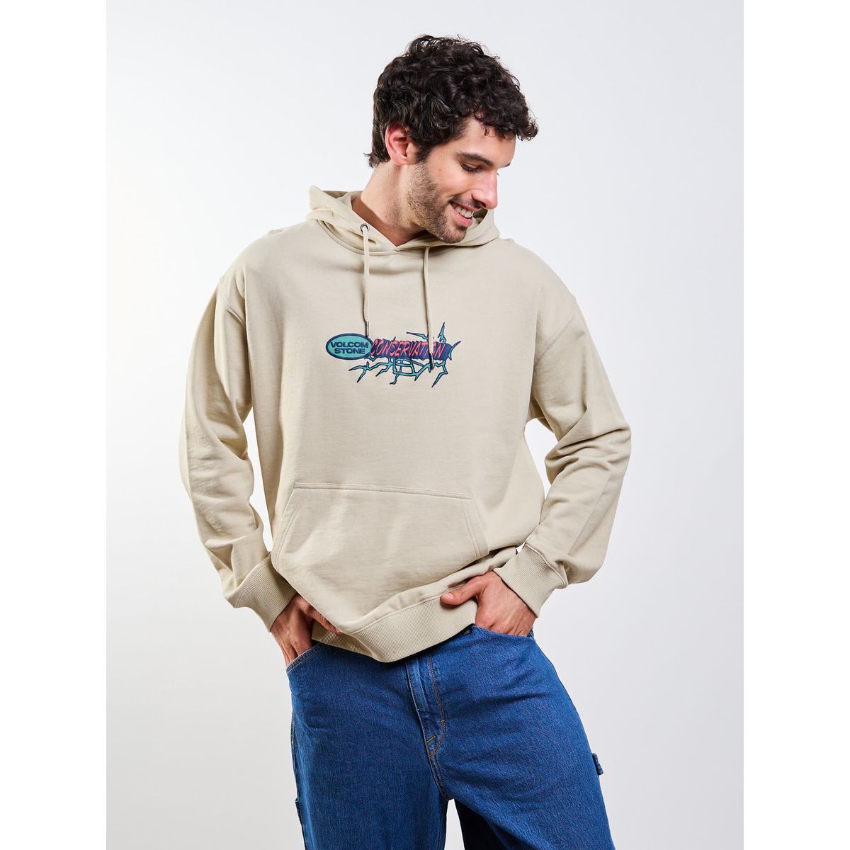 VOLCOM - Poleron Canguro Vsc Tripper Po Beige Hombre Volcom