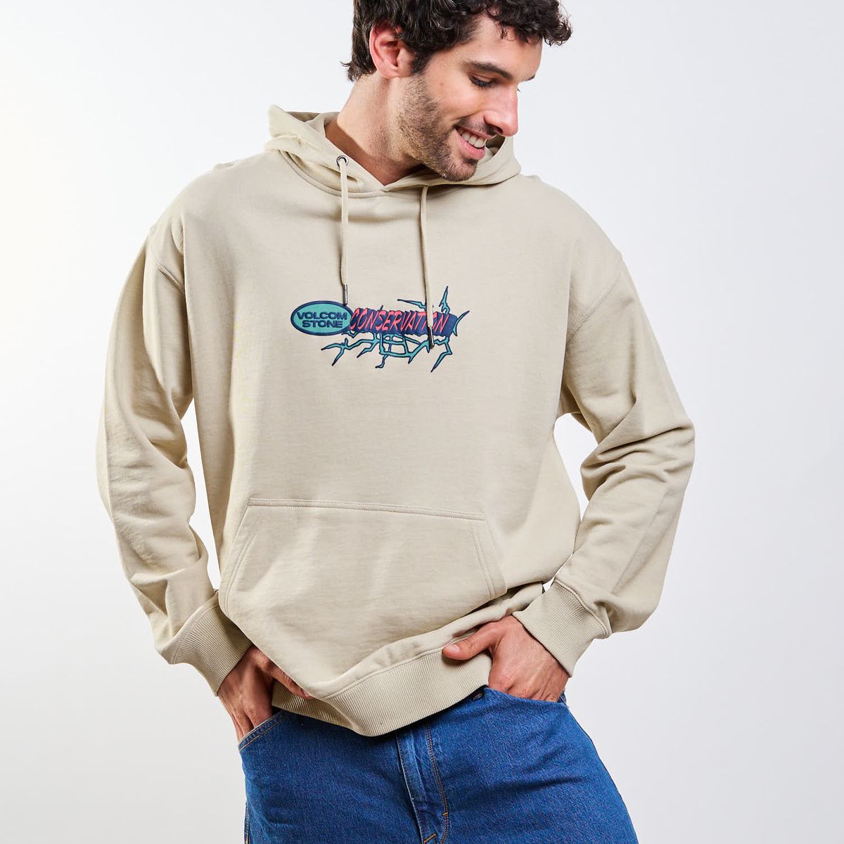 VOLCOM - Poleron Canguro Vsc Tripper Po Beige Hombre Volcom