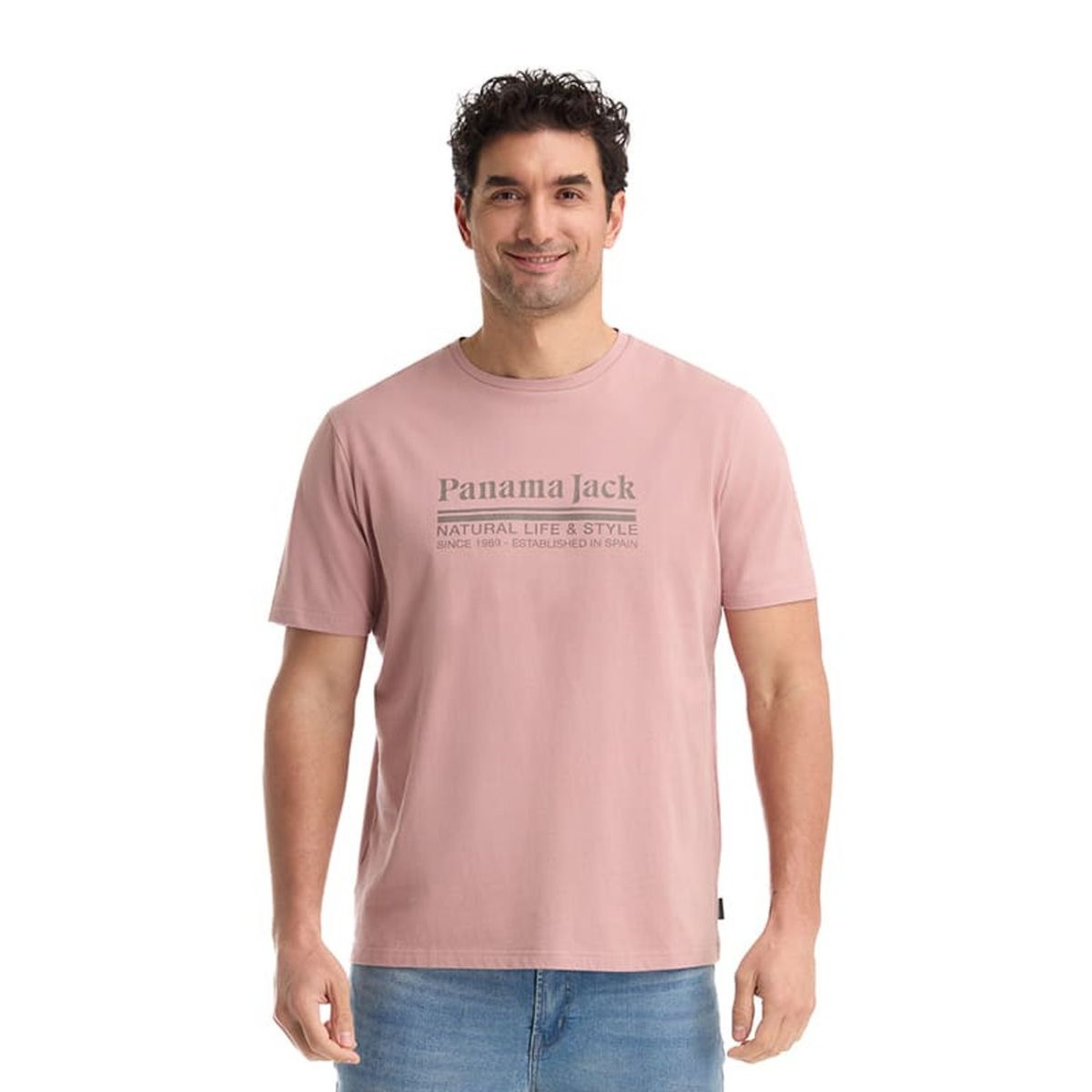 PANAMA JACK - Polera Hombre Casual Rosa Panama Jack