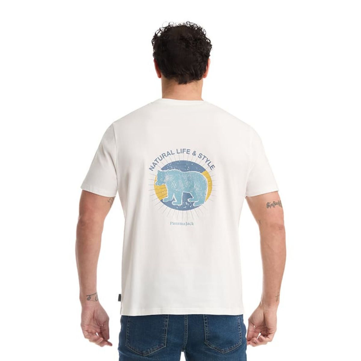 PANAMA JACK - Polera Hombre Casual Blanco Panama Jack