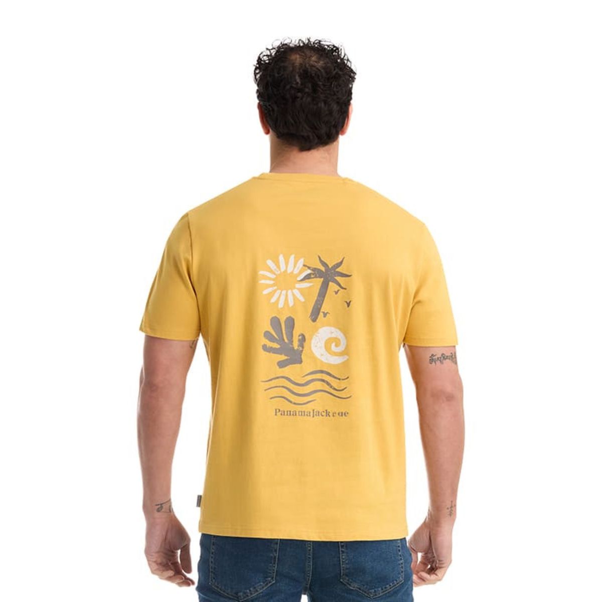 PANAMA JACK - Polera Hombre Casual Amarillo Panama Jack