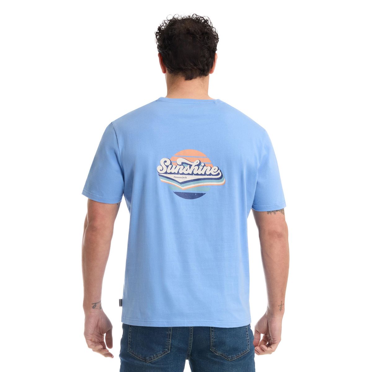 PANAMA JACK - Polera Hombre Casual Celeste Panama Jack