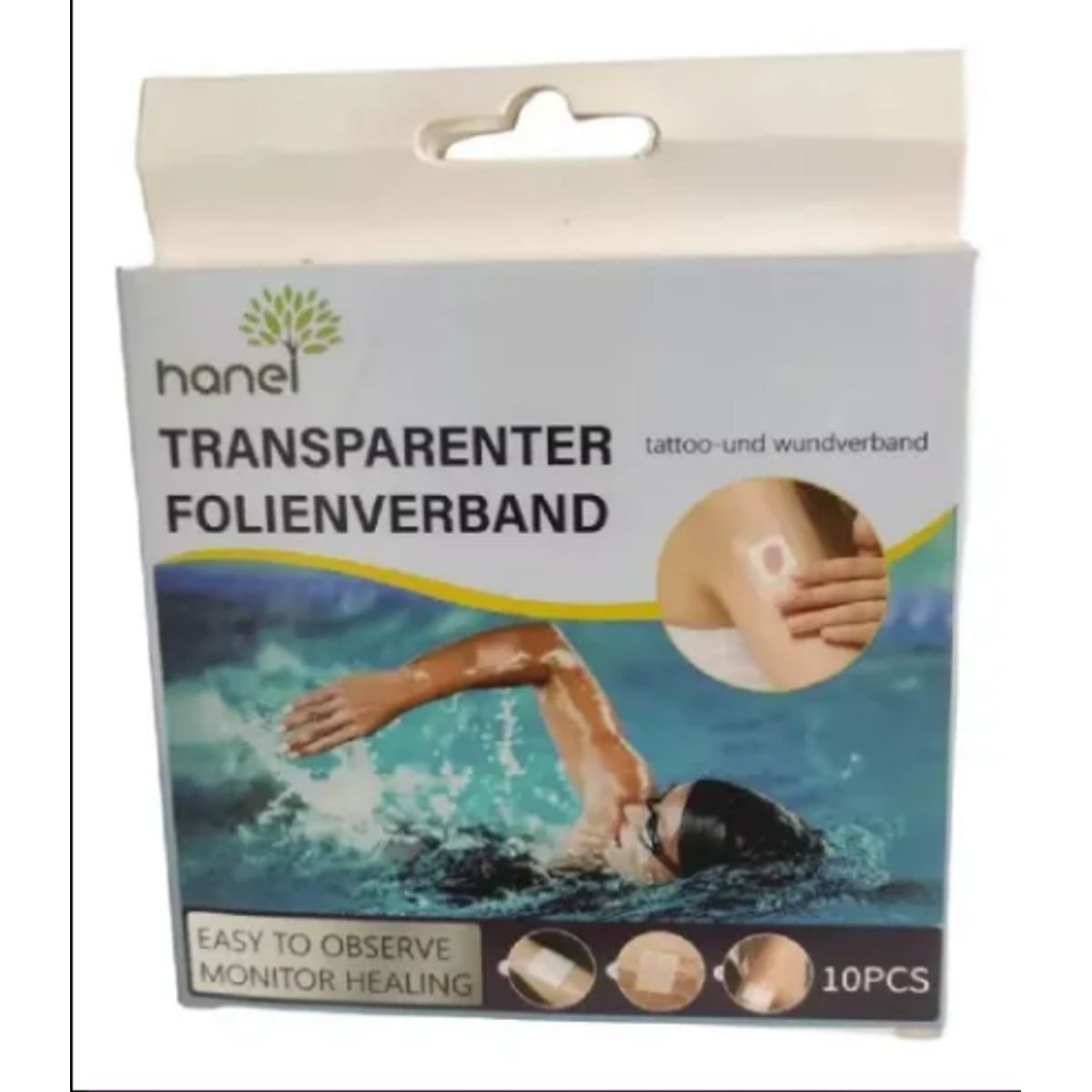 GENERICO - Pack 10 Parches Impermeables Transparentes Heridas Tatuajes
