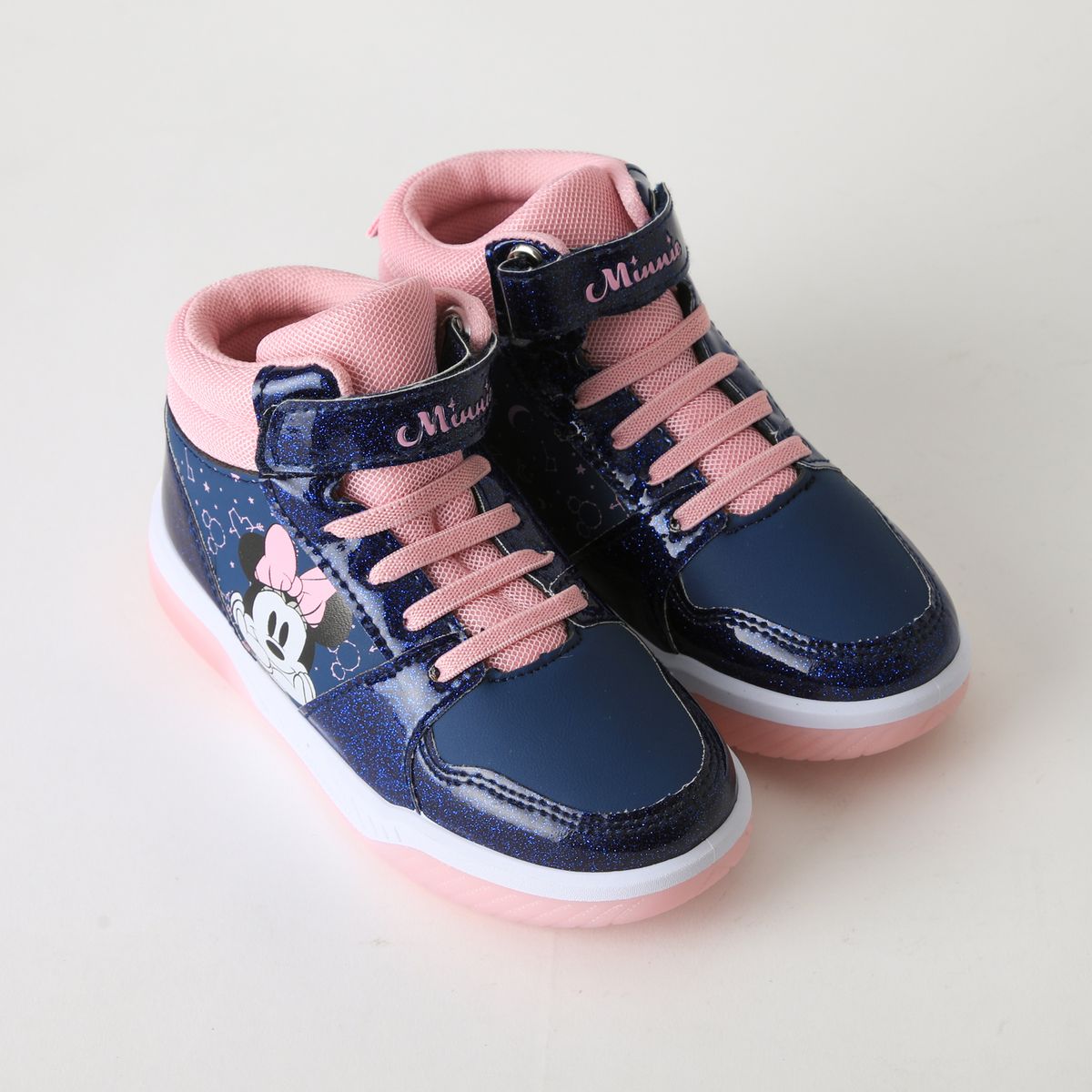 DISNEY - Zapatilla Caña Alta Niña Luces Azul Minnie Disney