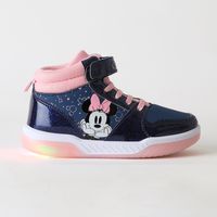 Zapatilla Caña Alta Niña Luces Azul Minnie