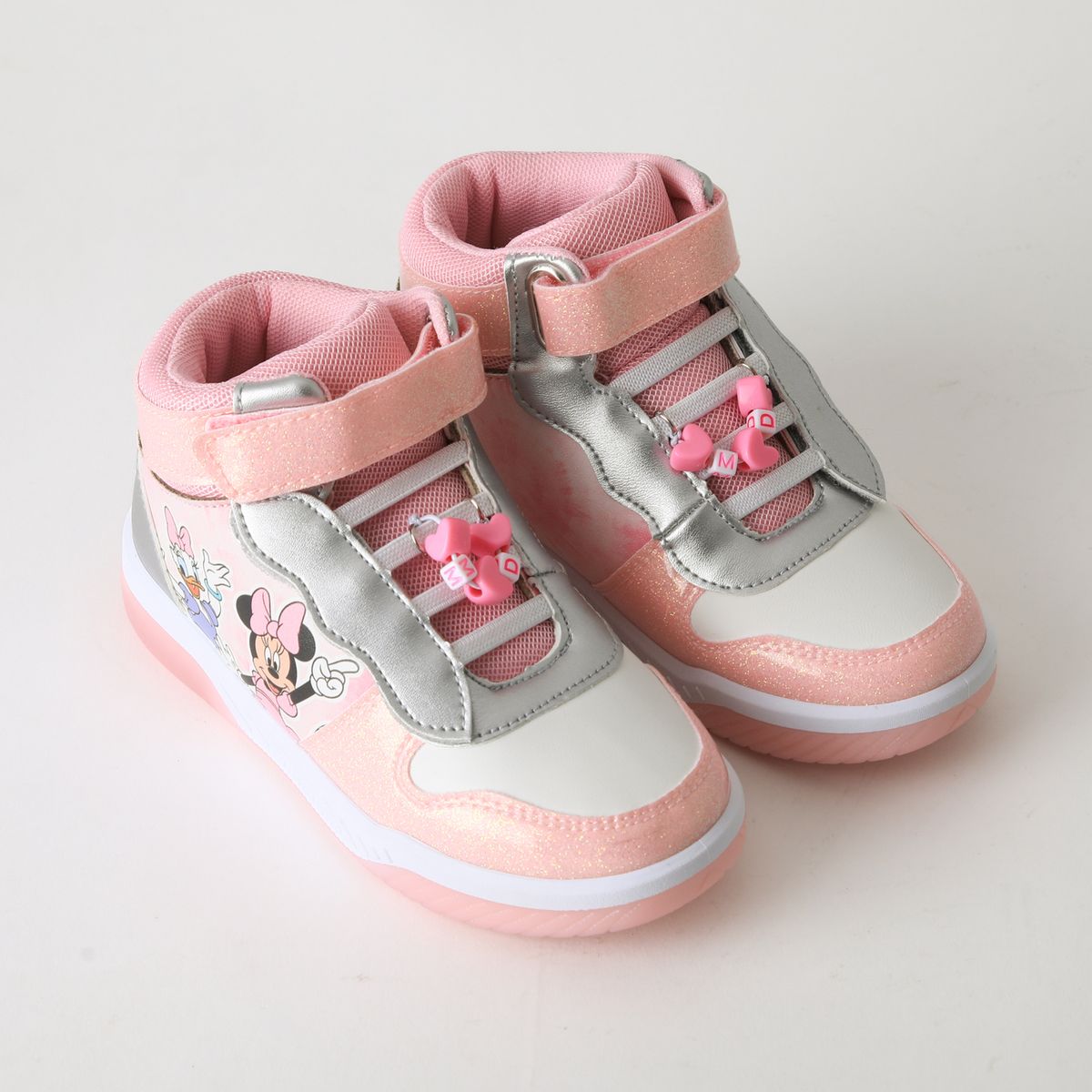 DISNEY - Zapatilla Caña Alta Niña Luces Minnie & Daisy Rosado Disney