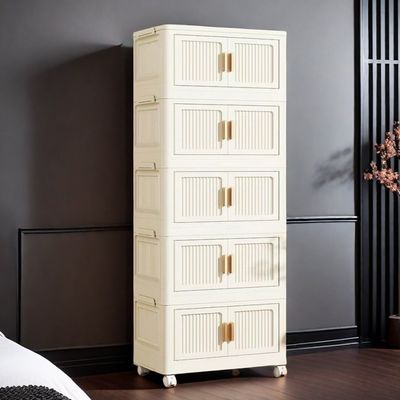 Imagen 2 del producto Cajón Armario Multiusos Ropa Y Zapatos Plegable 5 Niveles Blanco Cajonera con ruedas