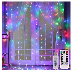 PASTELERIUSCL - Cortina De Luces Led Cortina Luces Luces Navidad Led Control guirnaldas luces cascada luces led