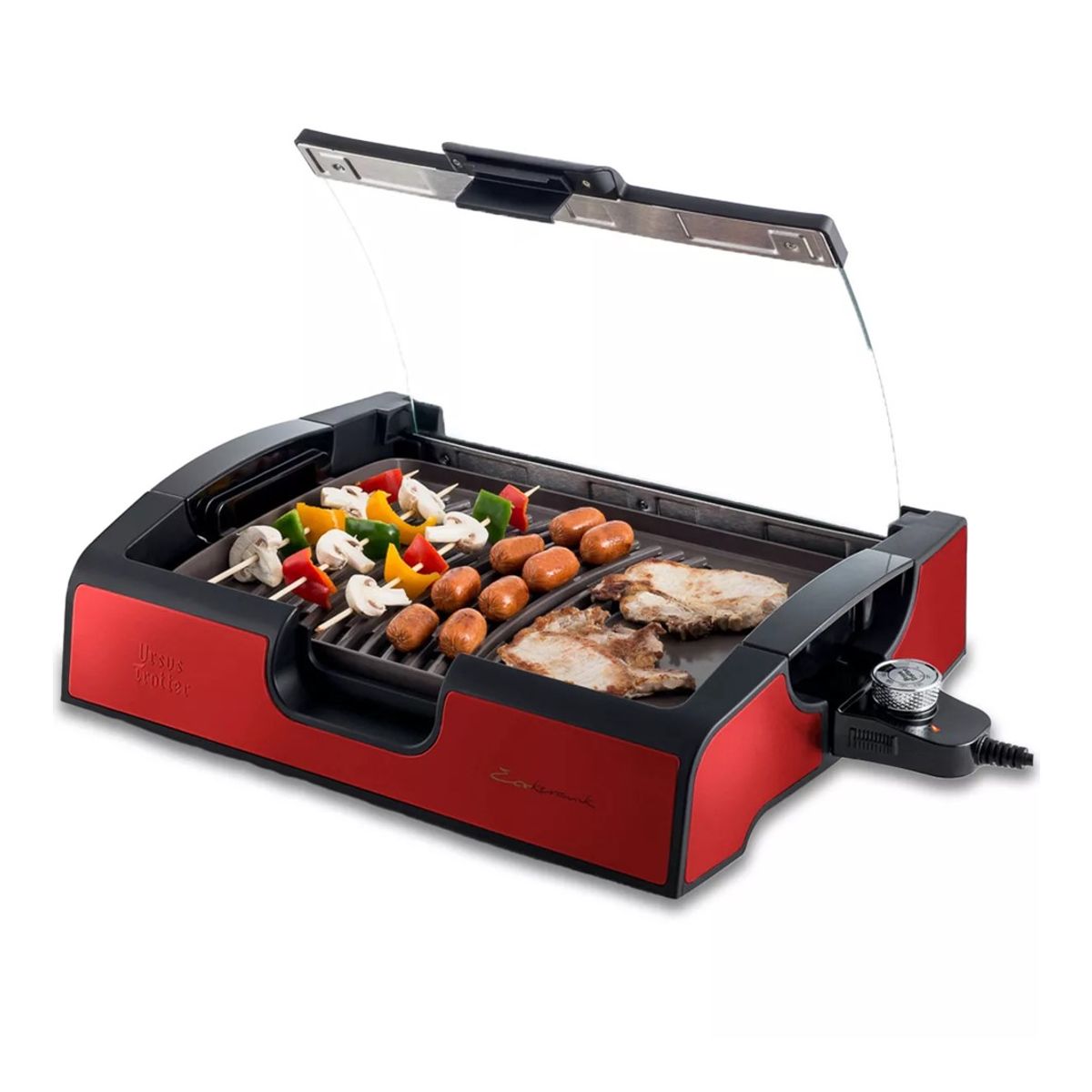 URSUS TROTTER - Parrilla Eléctrica Ursus Trotter Ecokeramik Red Tapa Ceramic