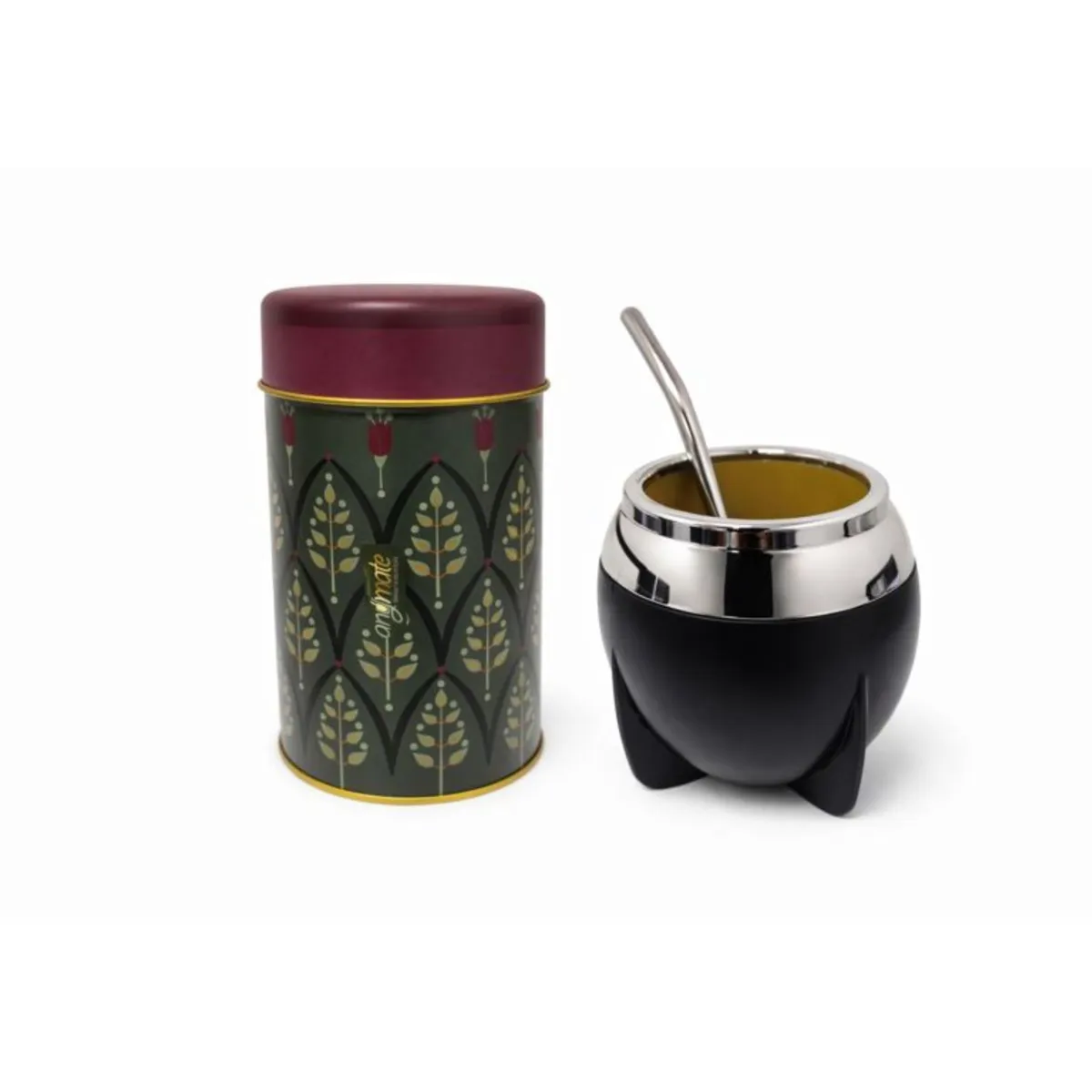 GENERICO - Pak Mate + Bombilla + Dispensador De Yerba Premium Anymate