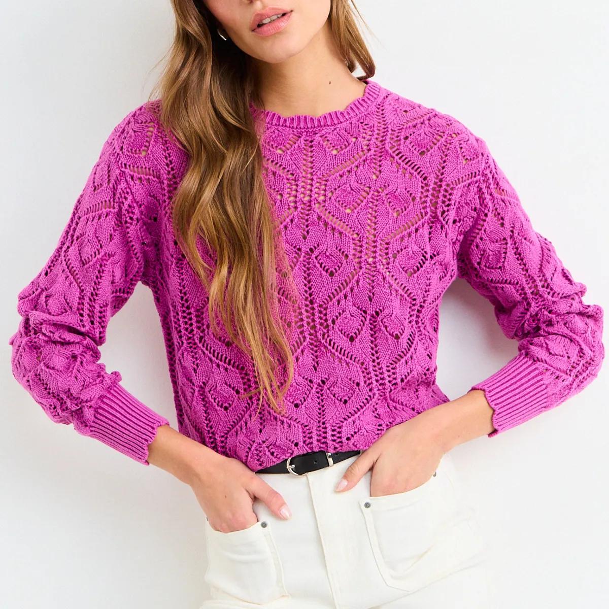 IO - Sweater Liso Mujer Rosa Io