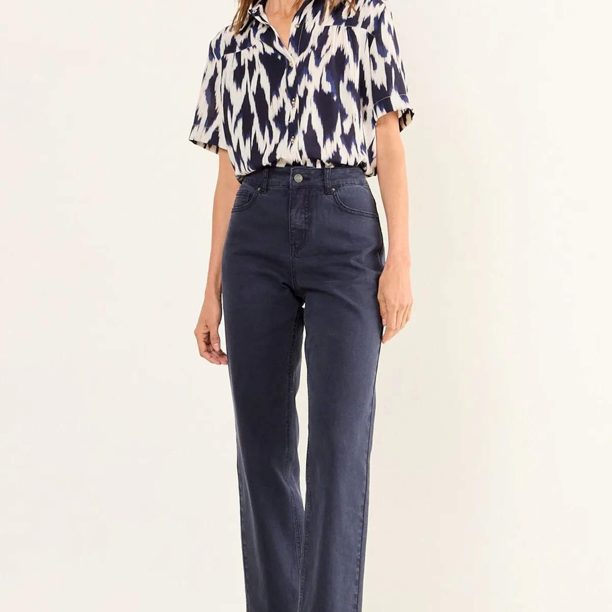 MA GRIFFE - Jeans Liso Mujer Azul Magriffe