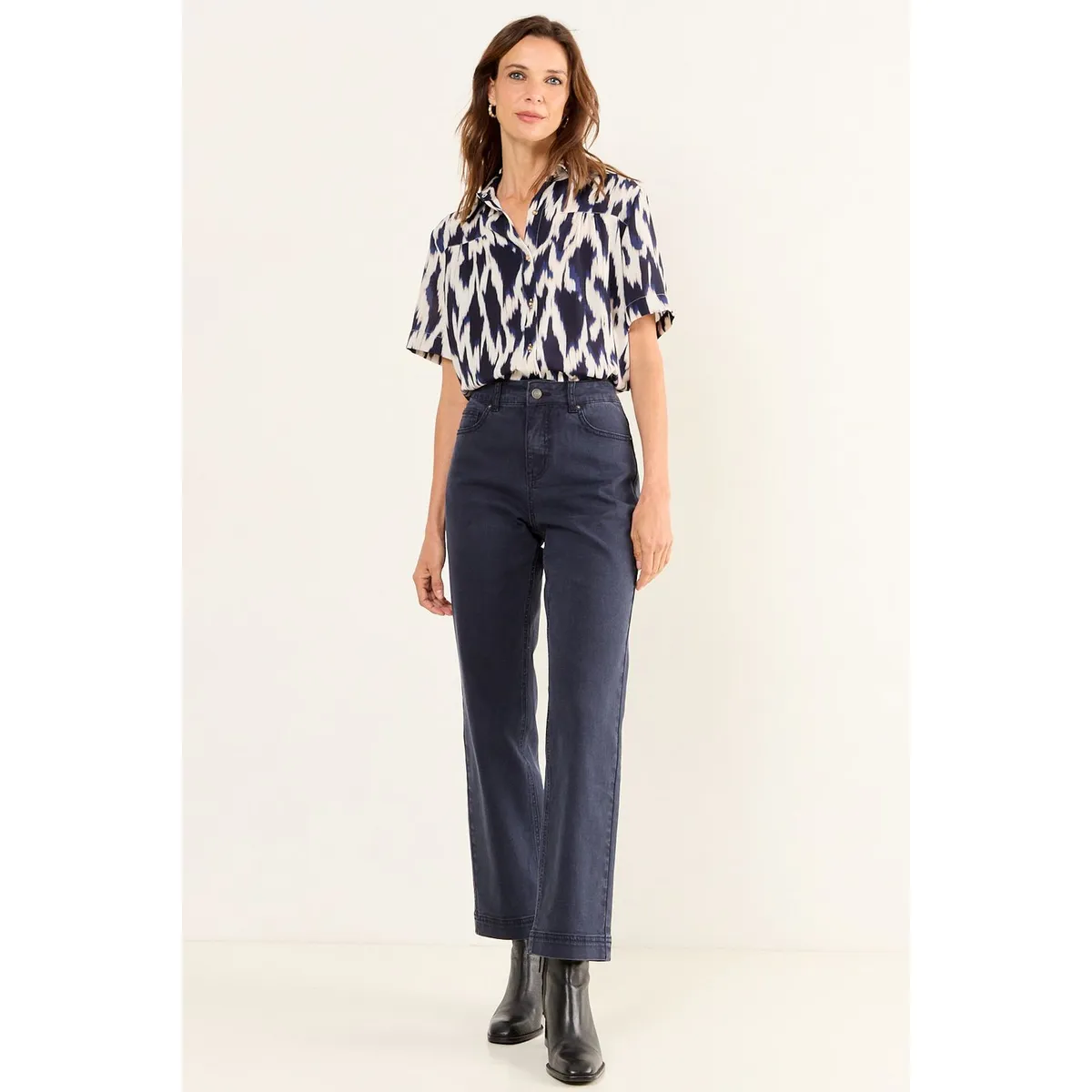 MA GRIFFE - Jeans Liso Mujer Azul Magriffe