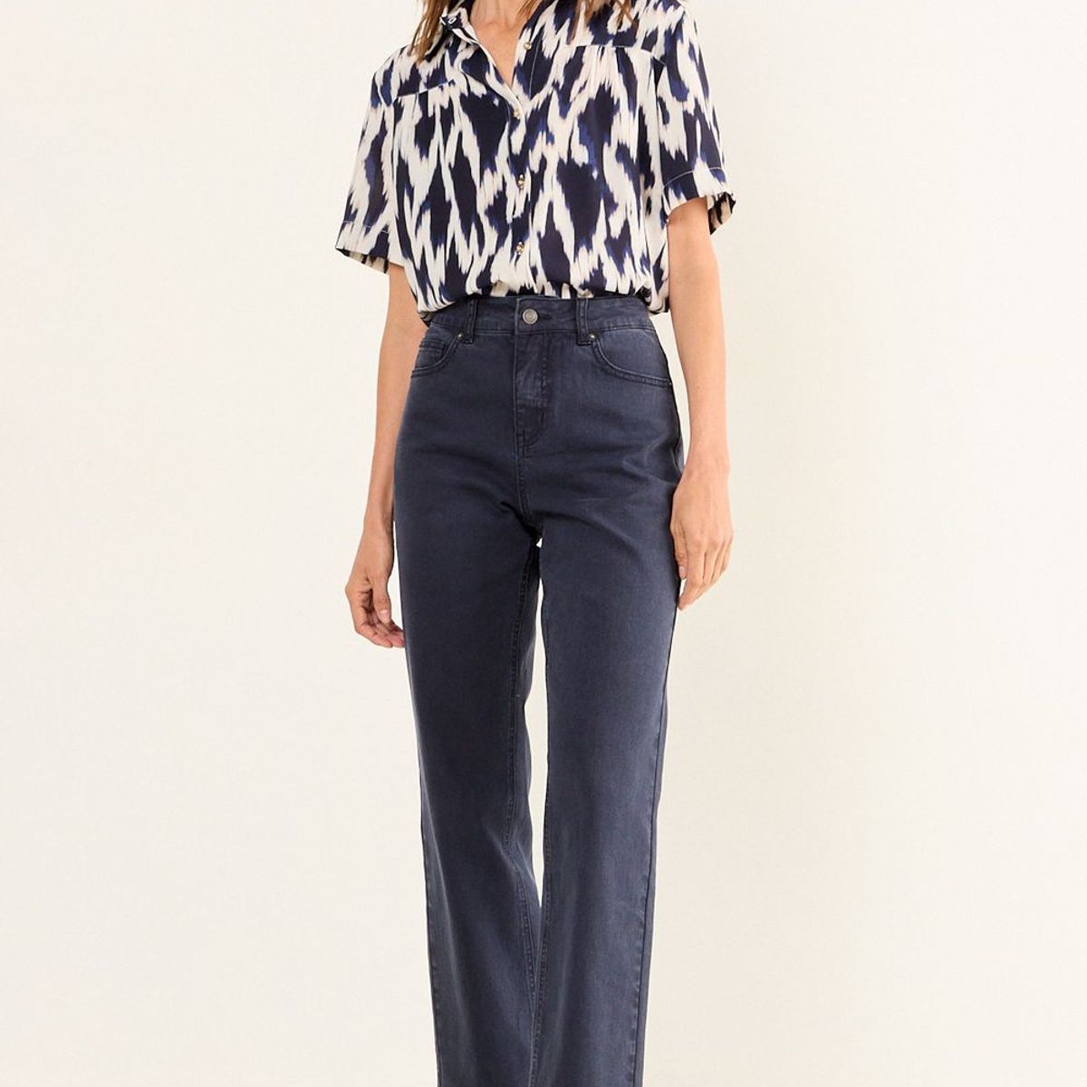 MA GRIFFE - Jeans Liso Mujer Azul Magriffe