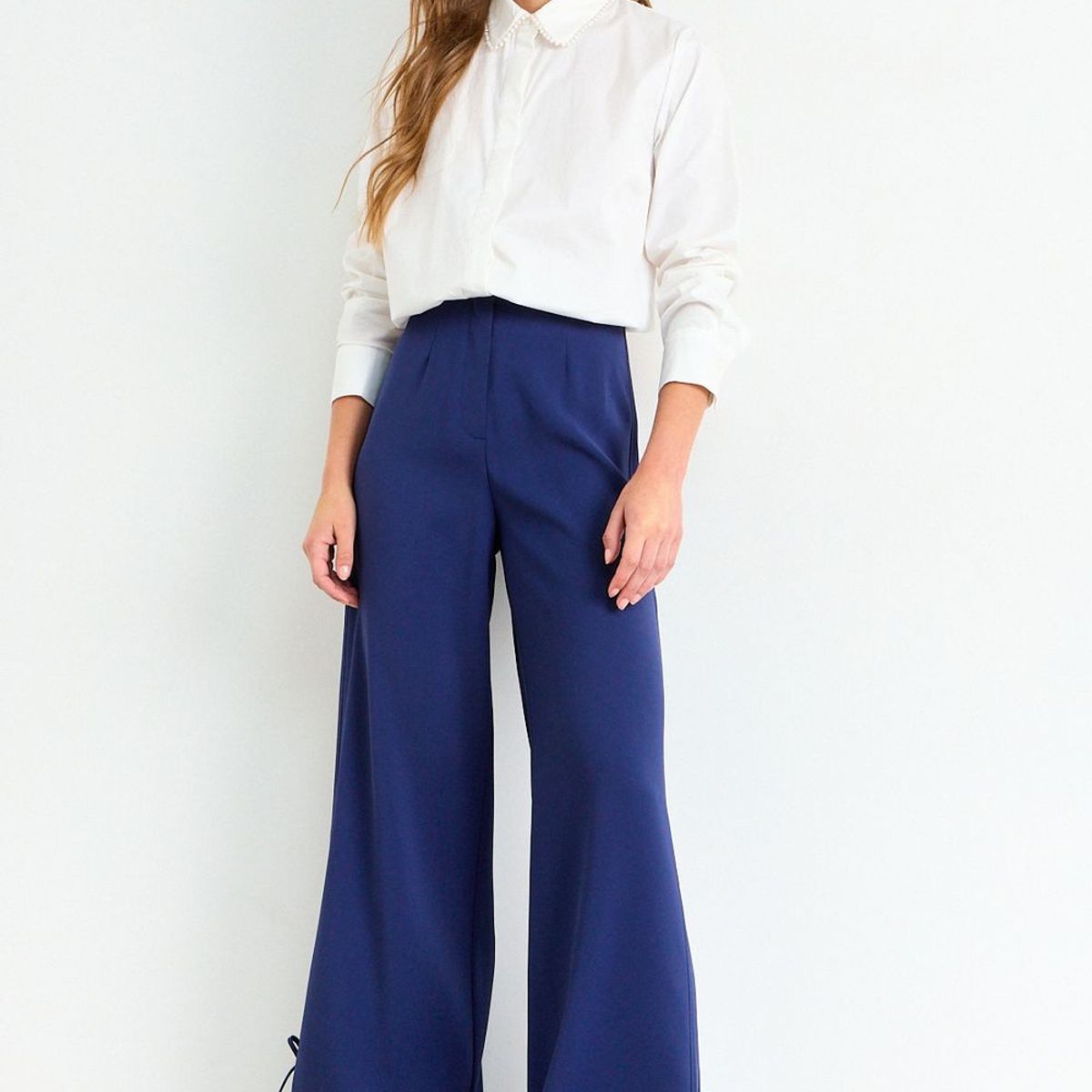 IO - Pantalon Liso Mujer Azul Io