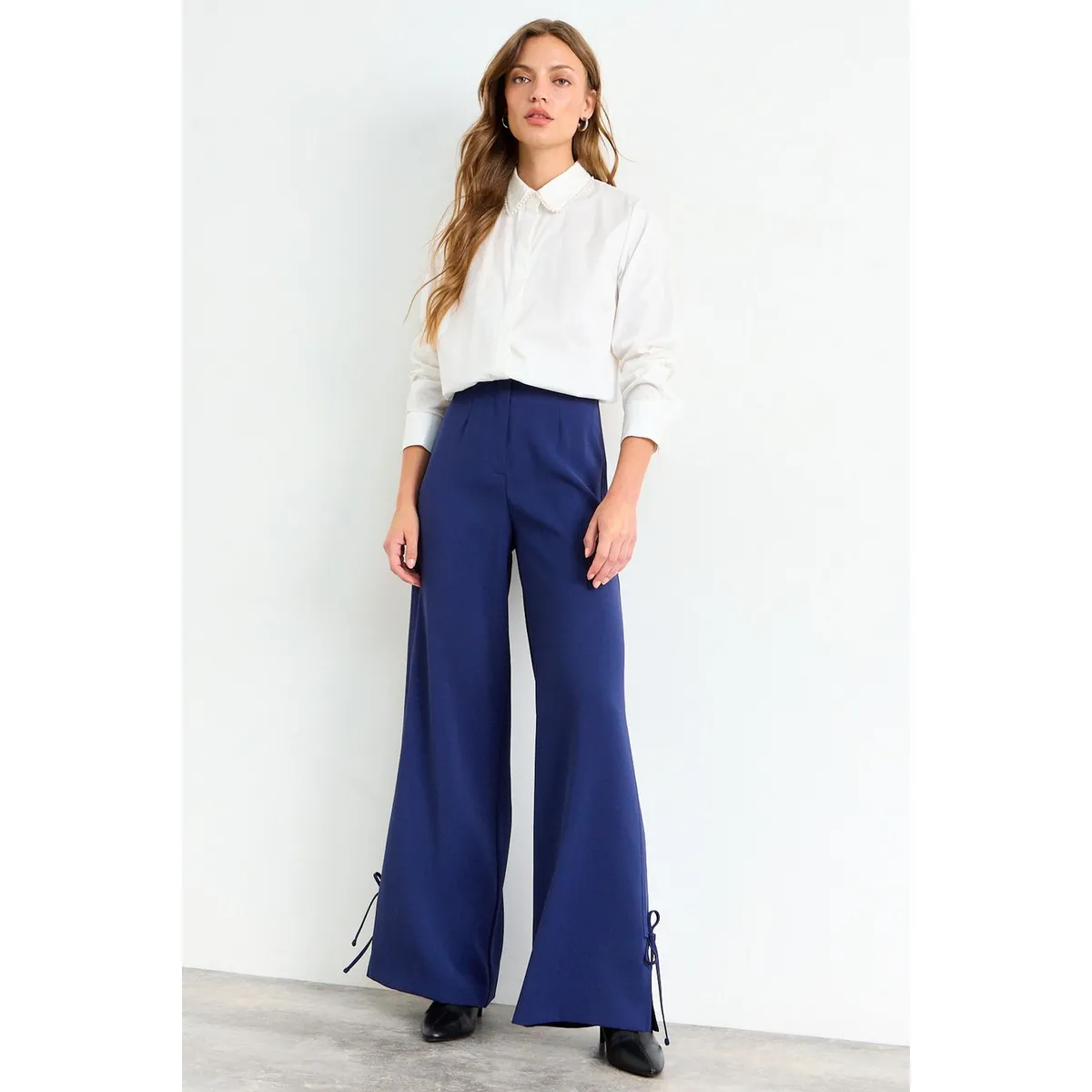 IO - Pantalon Liso Mujer Azul Io