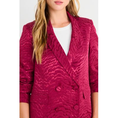 Imagen 2 del producto Blazer Viscosa Jacquard Mujer Burdeos