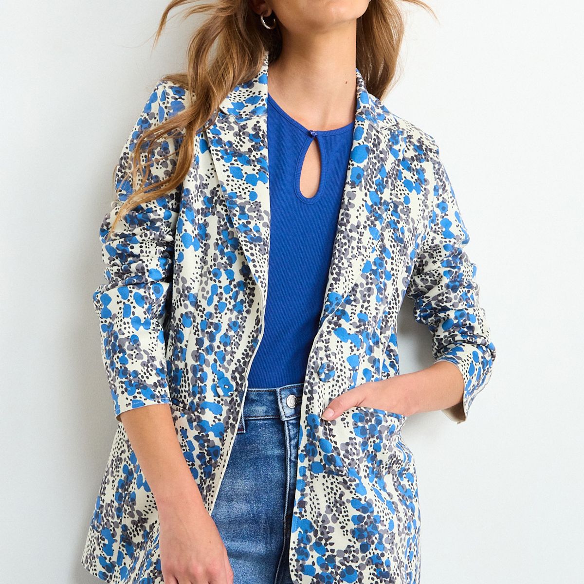 IO - Blazer Fantasia Mujer Azul Io