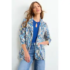 IO - Blazer Fantasia Mujer Azul