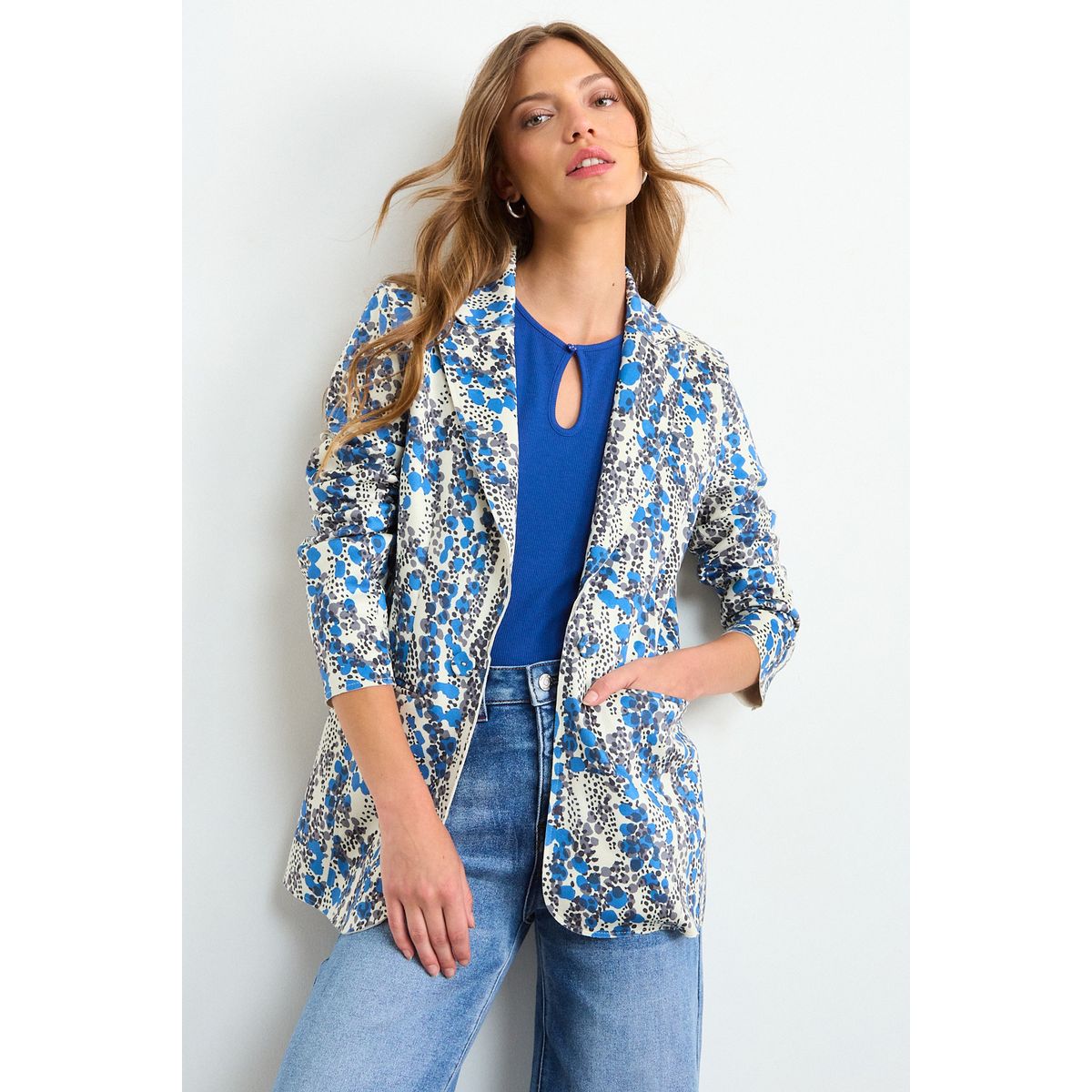IO - Blazer Fantasia Mujer Azul Io