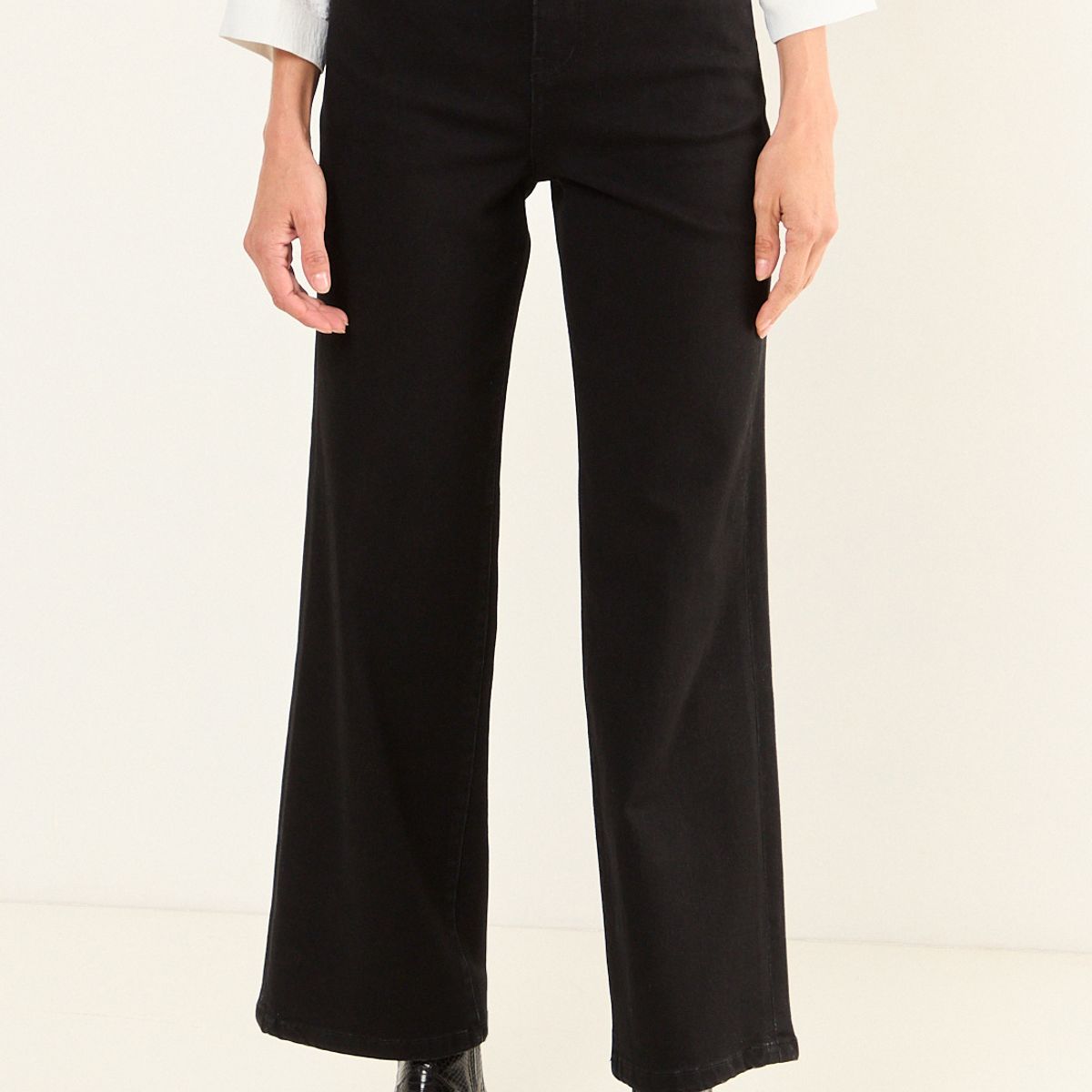 MA GRIFFE - Jeans Liso Mujer Negro Magriffe