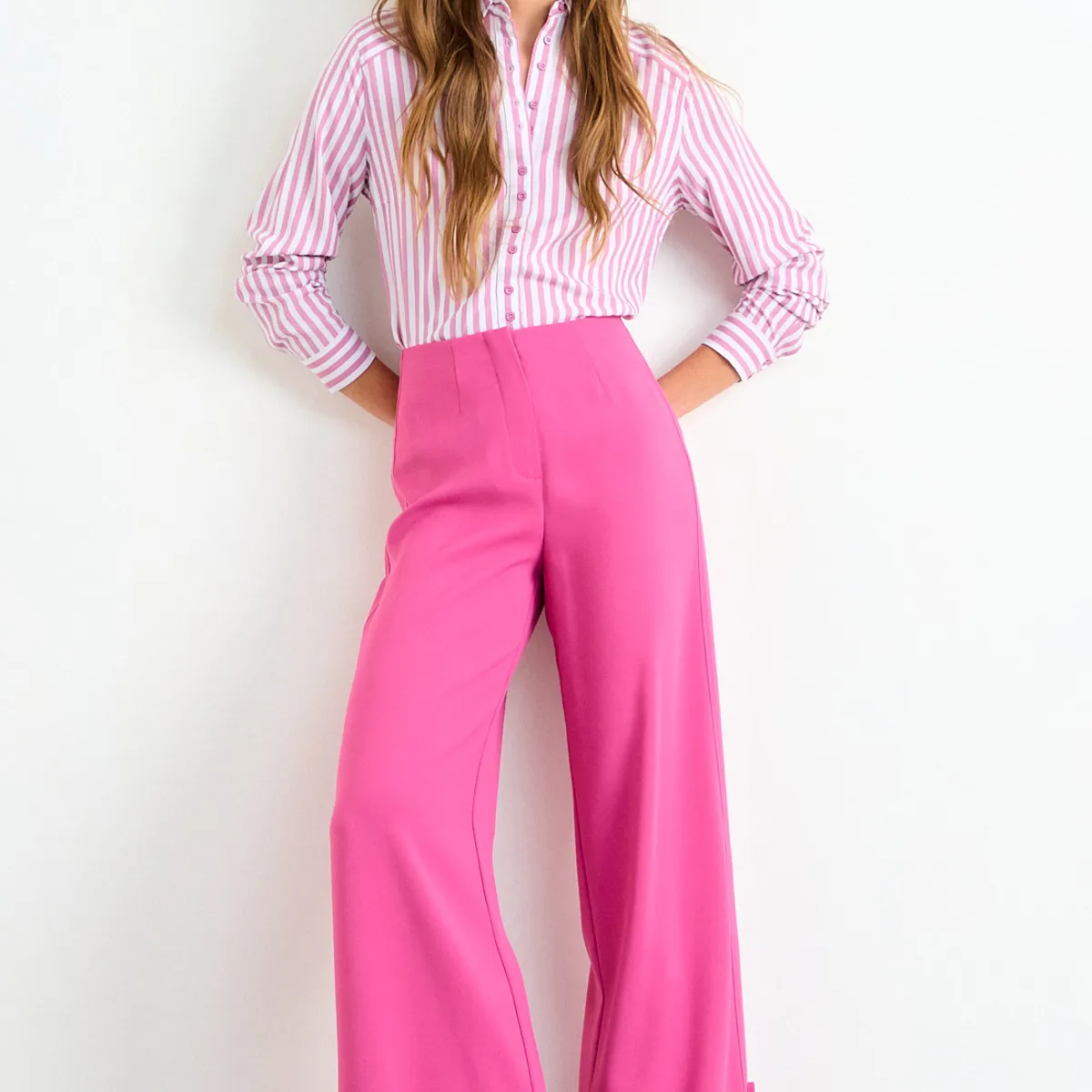 IO - Pantalon Liso Mujer Rosa Io