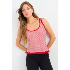 IO - Polera Tejida Sin Mangas Mujer Rojo