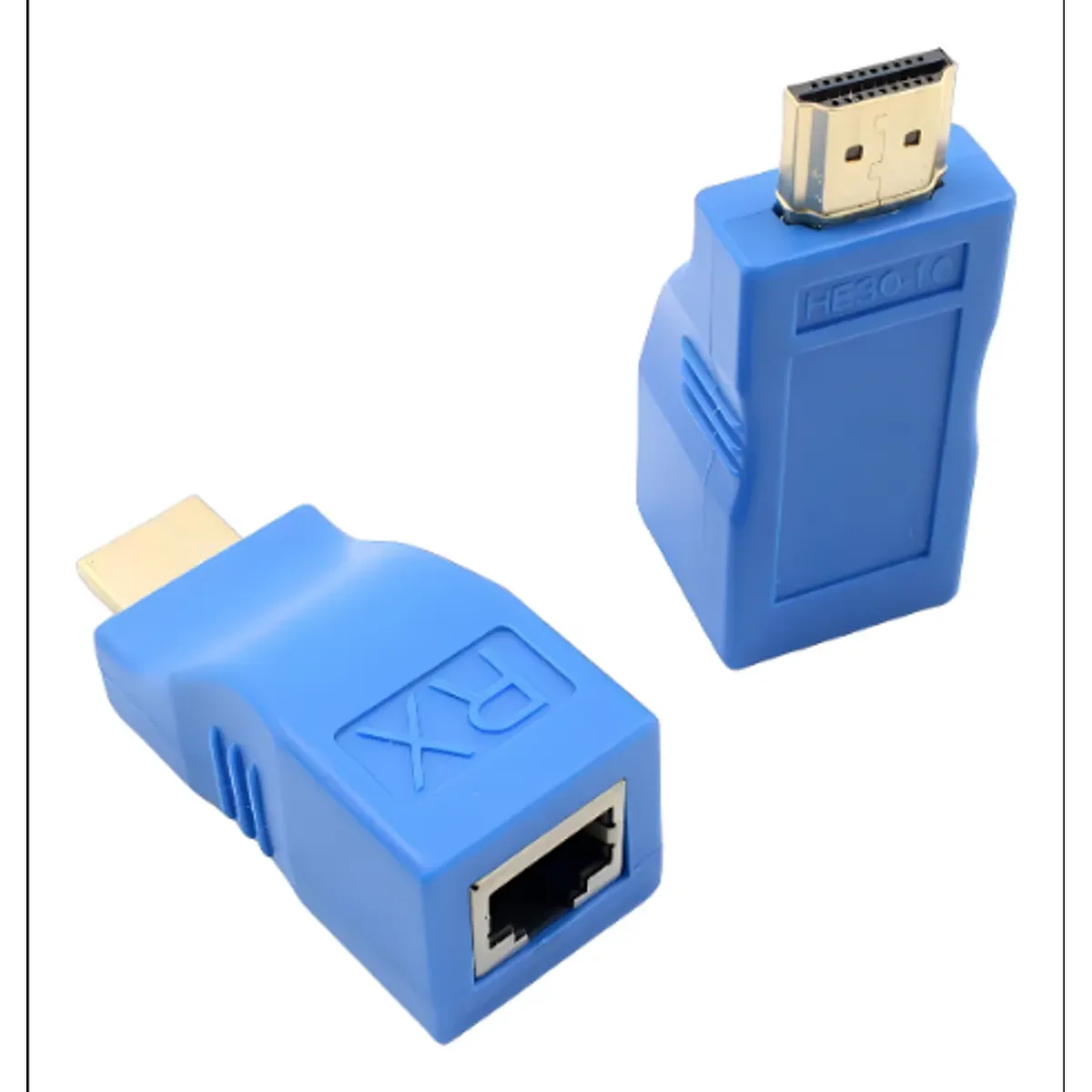 GENERICO - Extensor Adaptador Hdmi Cat 5e/6 Cable Rj45 30 Metros 4k-2k